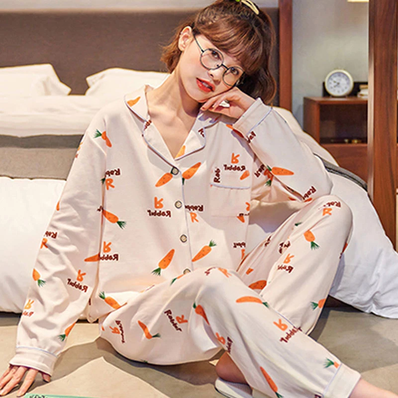 

Homewear Winter Print Sweetheart Pajamas Set Women Lounge Set Pyjamas Sleepwear Nightwear Pijama Mujer