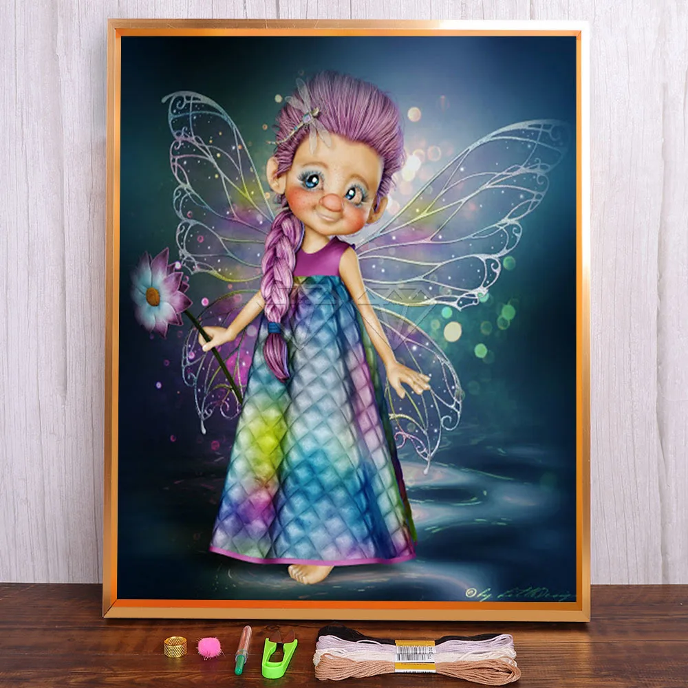 

Cartoon Joker Girl Boy Baby Ghost Printed Canvas 11CT Cross-Stitch Patterns DIY Embroidery DMC Threads Handmade Design