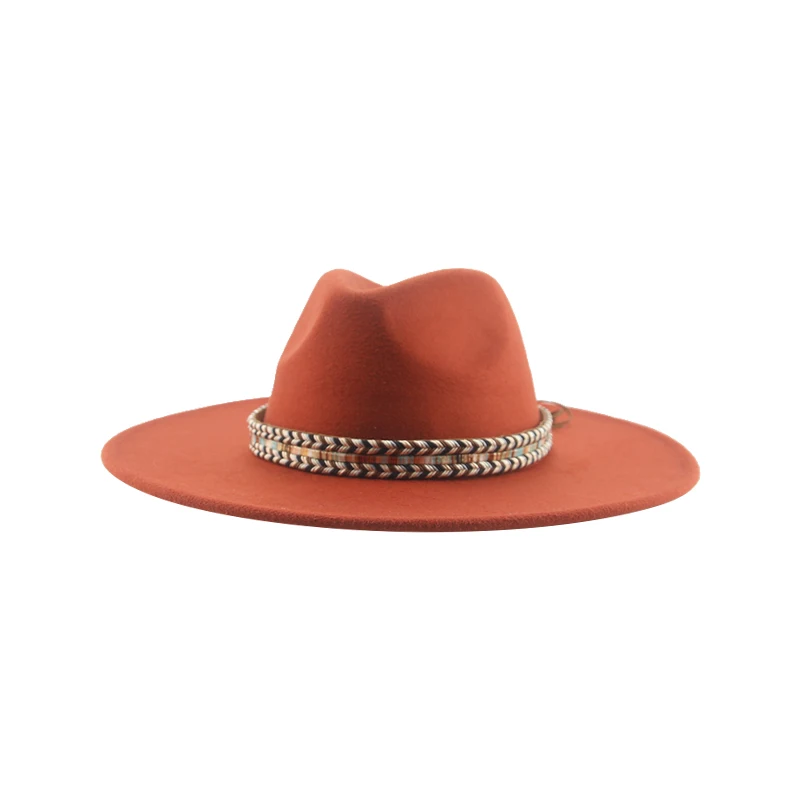 

Шляпа головные уборы фетровые шляпы с большими полями 9,5 см ремень с ремешком повседневная мужская шляпа хаки белые черные головные уборы