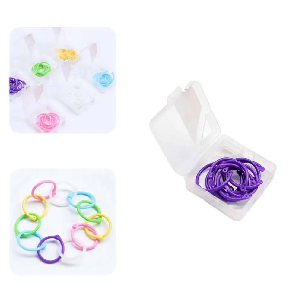

Easy to Storage Plastic Loose Paper Notebook Rings Keychain Rings for Cards