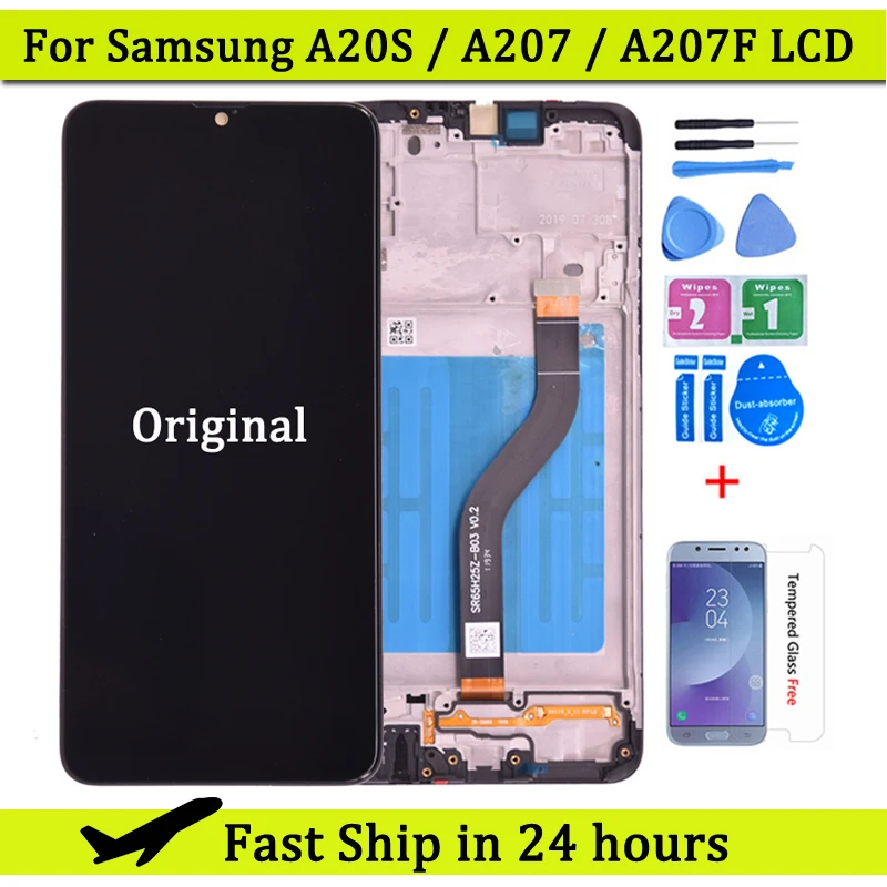 

Оригинальный дигитайзер для Samsung galaxy A20S A207 ЖК-дисплей с сенсорным экраном дигитайзер в сборе A207F SM-A207M lcd