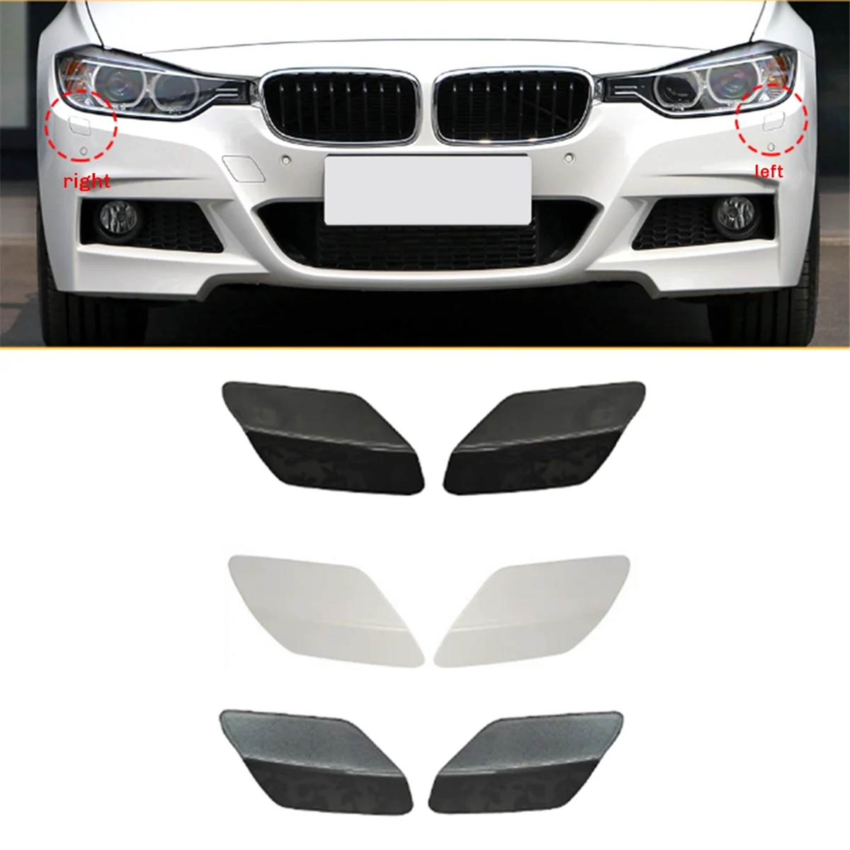 Омыватель переднего бампера автомобиля насадка распылителя 51118067969 для BMW 3 серии