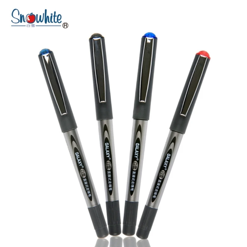 

12pcs Straight Liquid Writing Pen Signing Pen Ballpoint Pen Advertising Pen