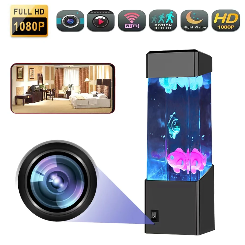 1080P HD 4K Mini Camera Recorder WIFI Fish Tank Motion Detection IP Cam Security Surveillance Monitor Monitoring Night Vision