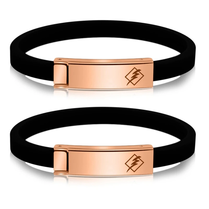 

2X Adjustable Anti-Static Wrist Band Wireless Electronic Anti-Static Bracelet Environmental Protection Silicone