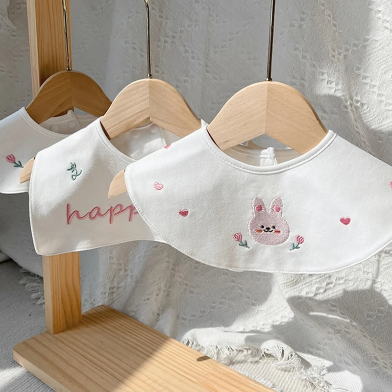 

3pcs/set Cotton Baby Bibs Cartoon Print Absorbent Saliva Towel Newborn Burp Cloths for Boy Girls Feeding Bib