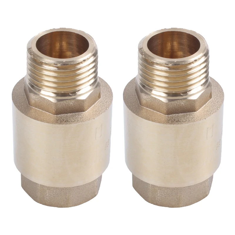 

2 шт. Золотая водная масляная пружина, 1/2 дюйма, резьба BSPP, гнездовой, штырьковый, невозвратный клапан