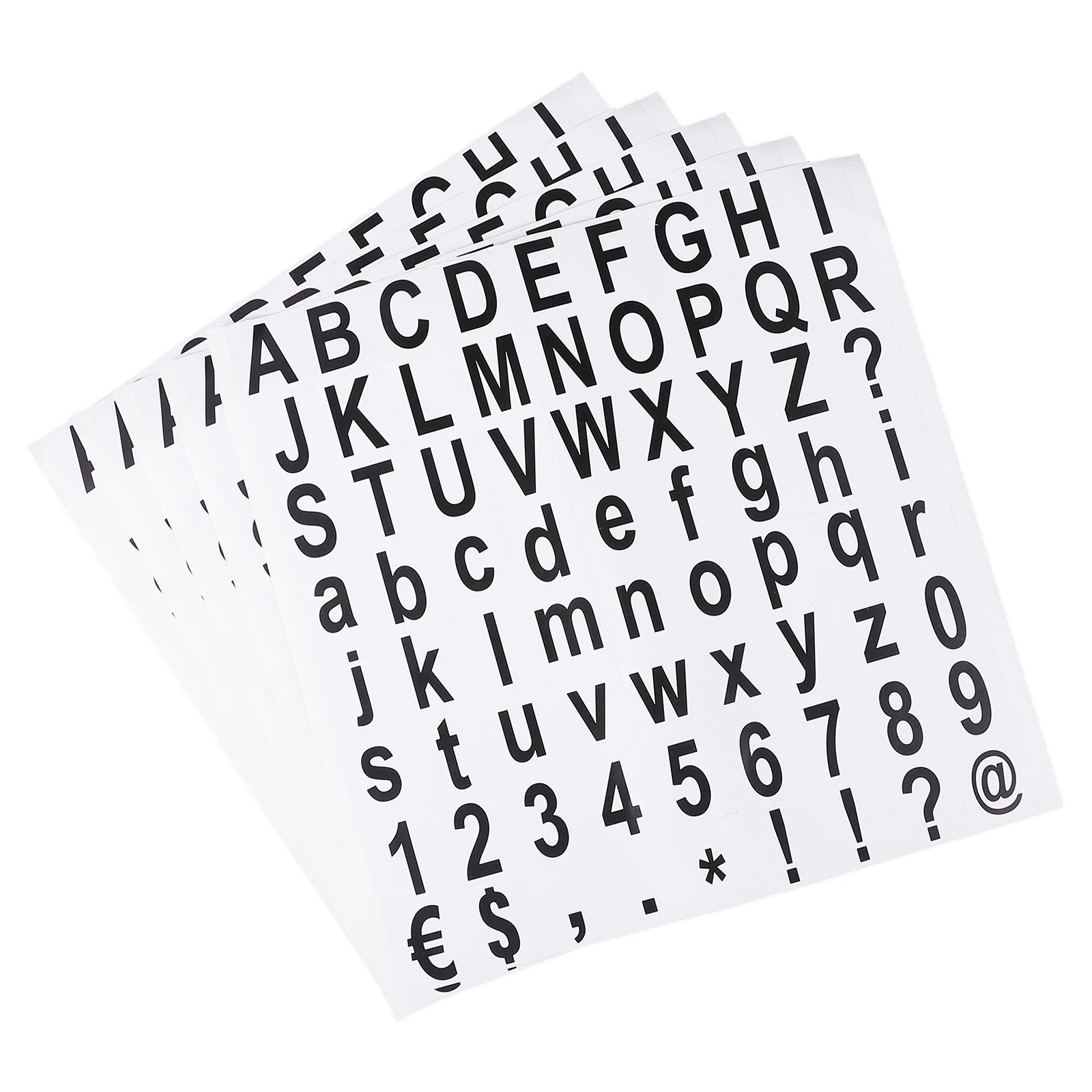 

1 Bag of 5 Sheets Number and Letter Stickers DIY Stickers PVC Label Stickers