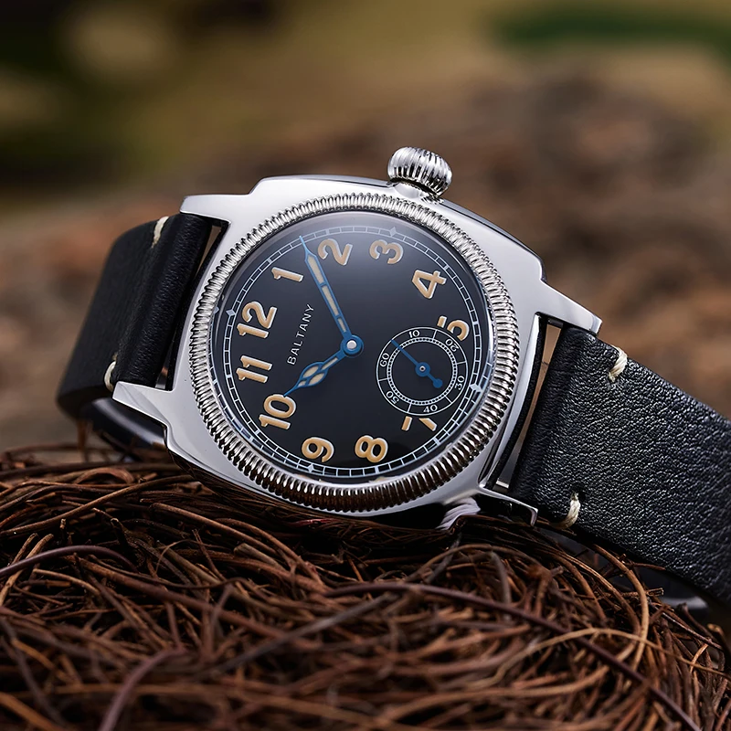 Купить Baltany Whatch для мужчин винтажные наручные часы Швабра циферблат подсобор секунды руки темные светящиеся 200 м водонепроницаемые