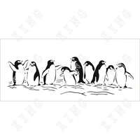 arrival 2022 penguins slimline layering stencils diy craft paper scrapbooking greeting card coloring kids fun diy drawing molds