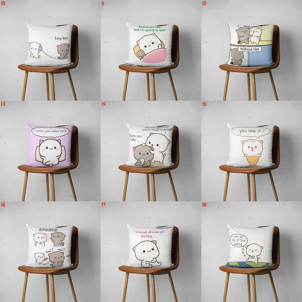 

PEACH AND GOMA 010 018 Customizable Bedroom Bed Sofa Hotel Car Lumbar Pillow Fashion Decorative Cover