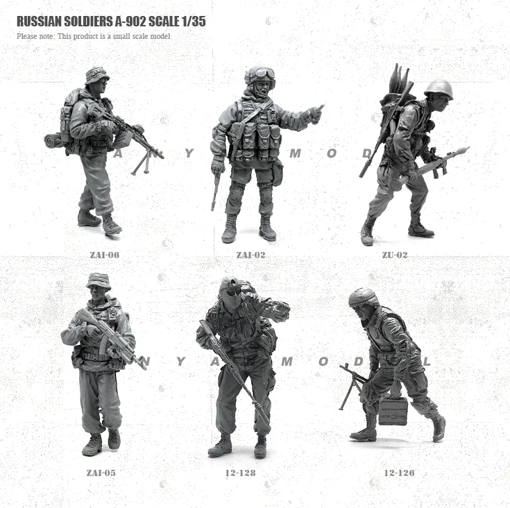 

1/35 фигурка российского спецназа из смолы современный солдат группа из 6 элементов