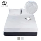 Новый водонепроницаемый защитный матрас, Твердый чехол для кровати, дышащий гипоаллергенный защитный чехол, антиклеевое постельное белье