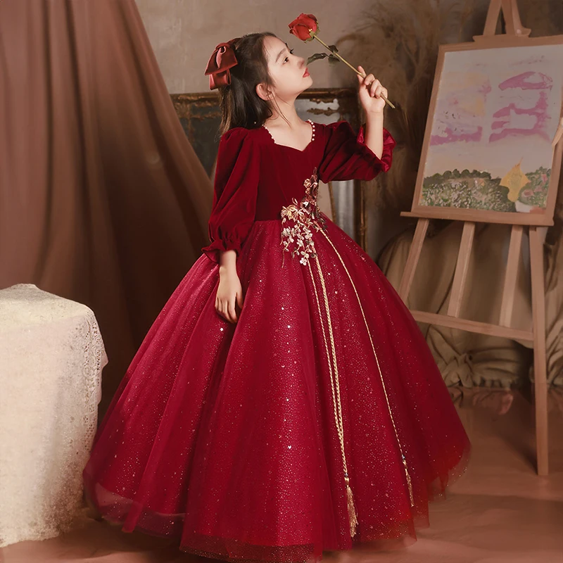 Роскошные Детские платья для конкурса маленьких девочек вечерние бальные дня