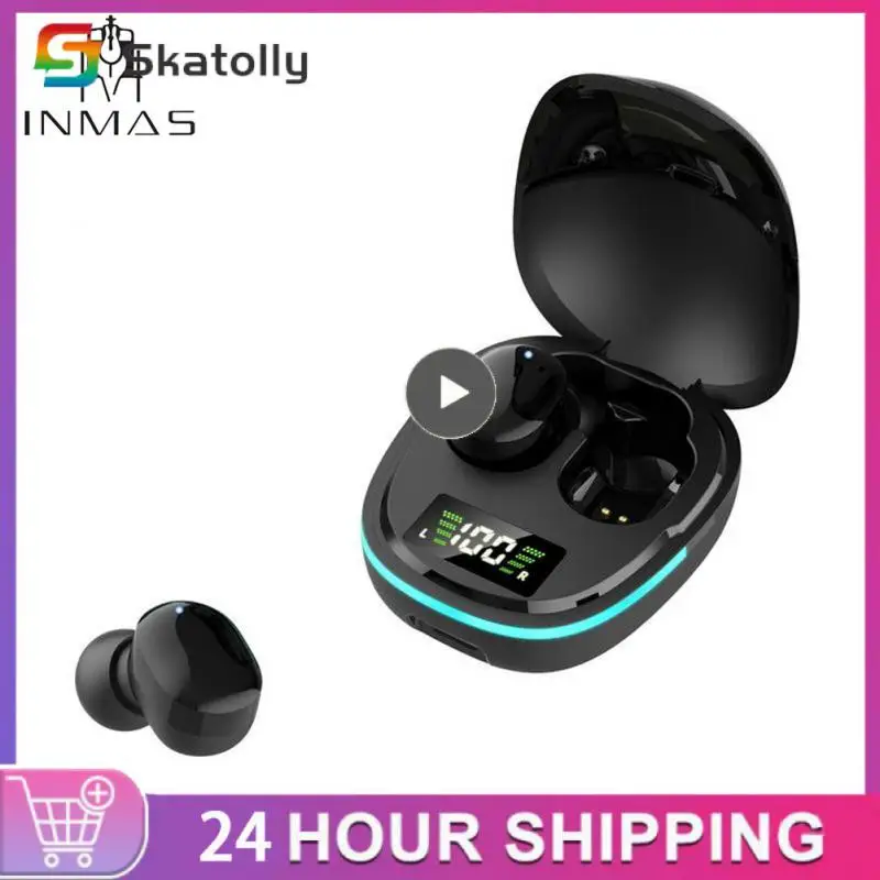 

Led Display Wireless Headphone 5.1 Touch Function Waterproof Earpiece Noise Reduction Headphone With Charging Box
