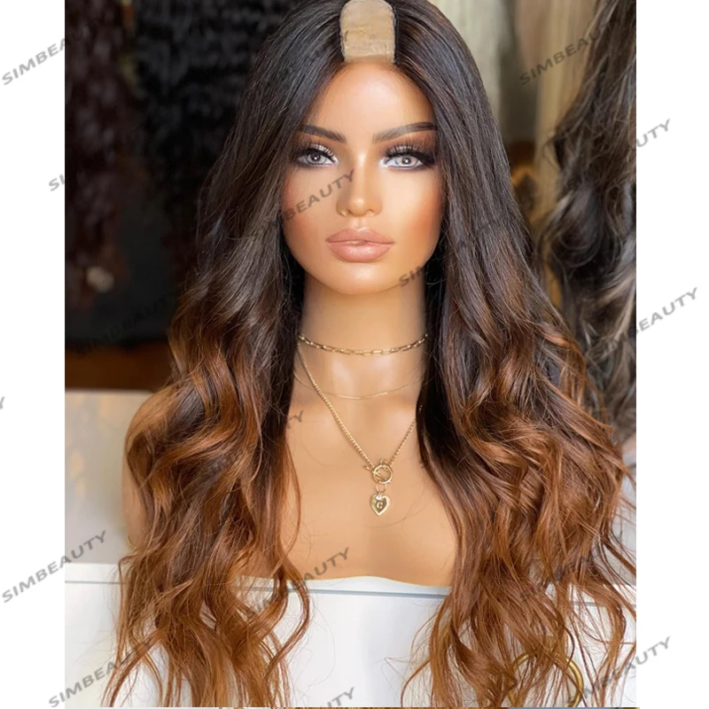 Opening 1x4 U Part/V Part Human Hair Black Women Wigs with A