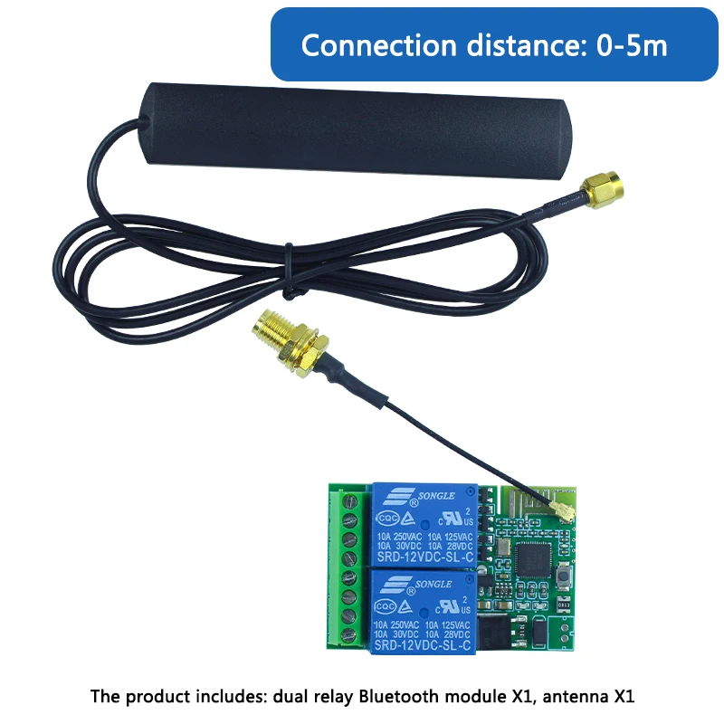 

Релейный модуль Bluetooth, автоматическая разблокировка в пределах диапазона распознавания, проверка пароля для первого подключения,