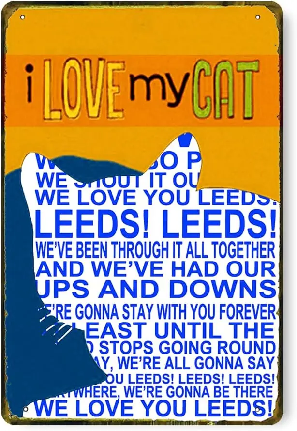 Love My Cat Text Whte Tn Sgn For Lovers Decoraton Настенный декор Дверной проем Corrdor Art nspraton Metal Baoozh Deco