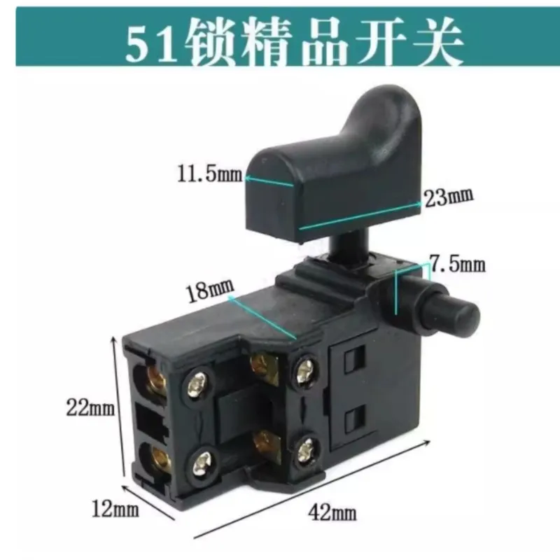 

Электрический молоток триггерный переключатель DPST двухполюсный FA2-5/2B9 250VAC 5A