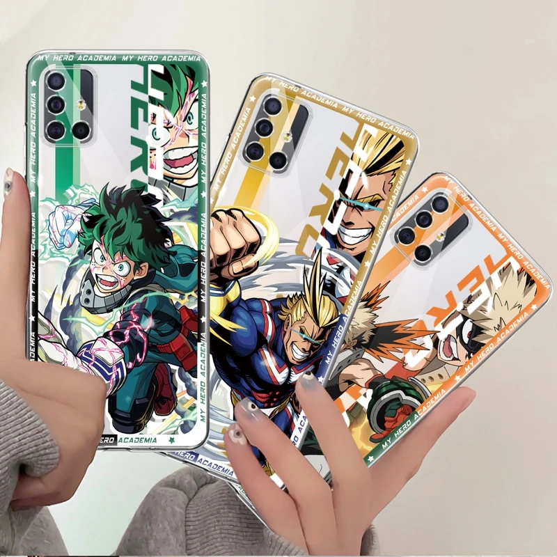 

For Samsung Galaxy A53 A52 A51 A12 A21s A32 4G A13 5G A72 A73 A22 A31 My Hero Academia Midoriya Izuku Anime Japan Cover Case