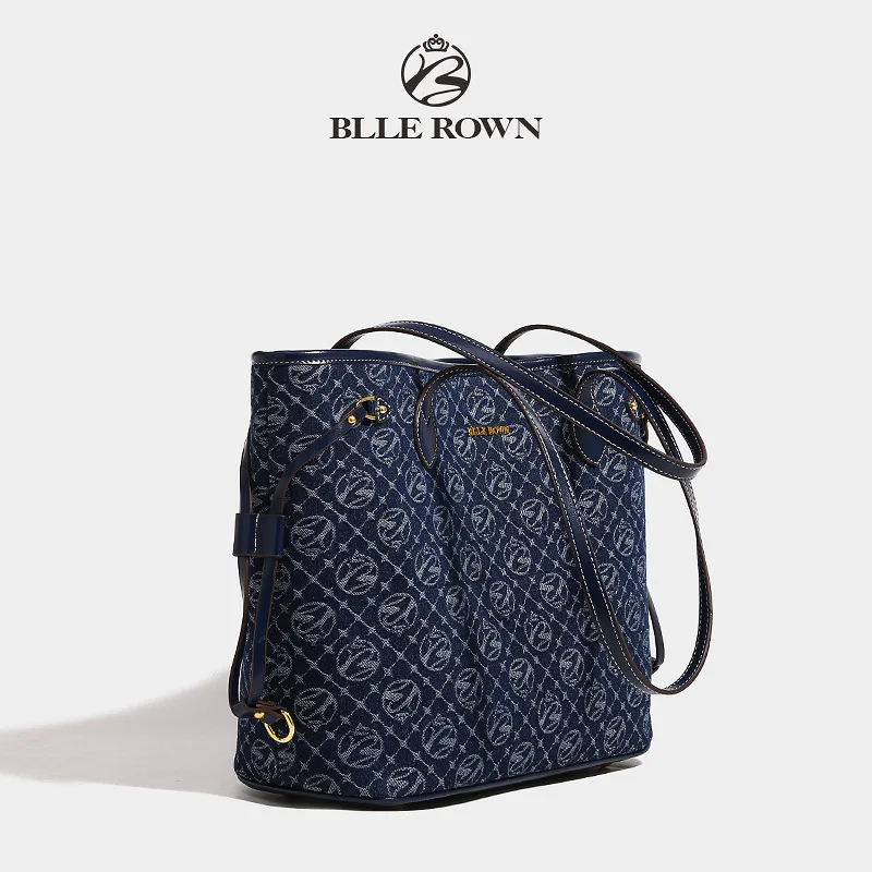 Ярко-голубая женская сумка на одно плечо из ПУ кожи