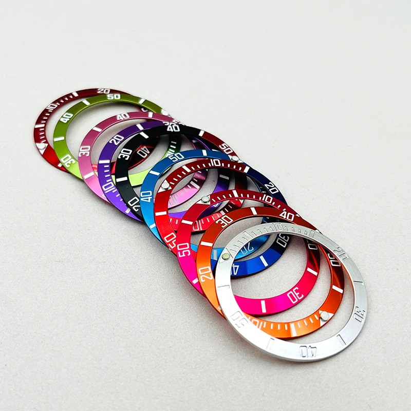 Mod 38mm Metal SUB Sloped Bezel Insert Ring Inner Diameter 30.5 mm Fits Mechanical Men's Watch Replacement Repair Parts