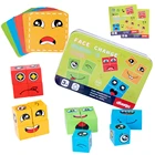 Портативная настольная игра Монтессори, мини-конструктор с изменением лица для мальчиков и девочек, Настольная игрушка