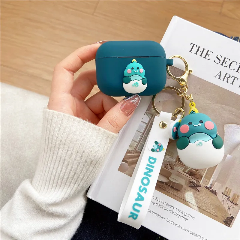 Симпатичный чехол для Airpods Pro 2 1 динозавр 3D девушки сердце Airpods2 аксессуары