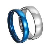 2pcs minimalist stainless steel ring set blue silver color love wedding couple rings valentine day anniversary jewelry giftgift
