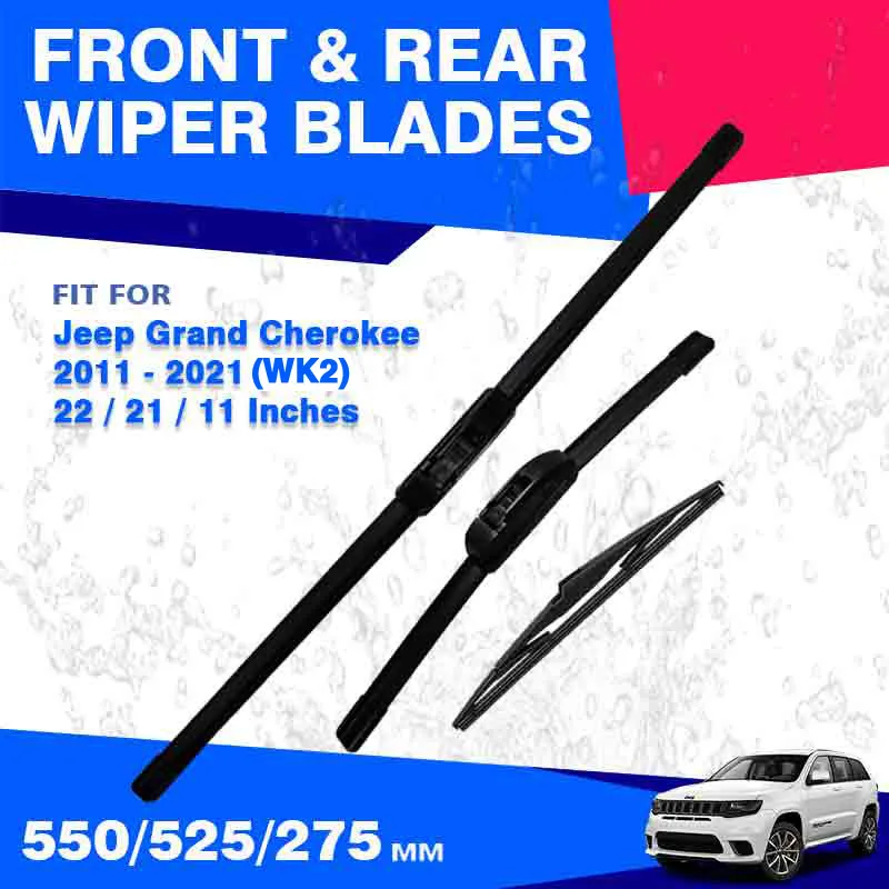 

Стеклоочистители передние и задние для Jeep Grand Cherokee WK2 2011 - 2021 2019, 22 + 21 + 11 дюймов