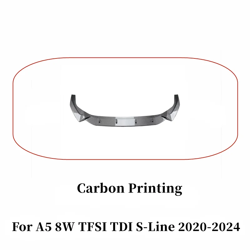 

Для Audi A5 Sline S5 B9 B9.5 8W6 2020-2024 автомобильный передний бампер сплиттер для губ BodyKit Protector Guard внешние аксессуары для тюнинга