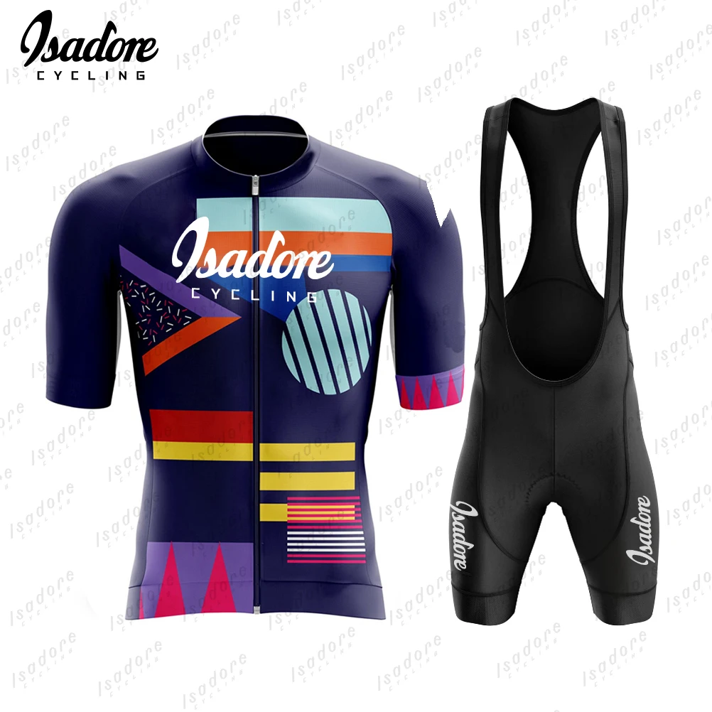 

Коллекция 2023 года, индивидуальный мужской летний комплект из Джерси для велоспорта islove, шорты и нагрудник для горных велосипедов, быстросохнущая рубашка для велоспорта