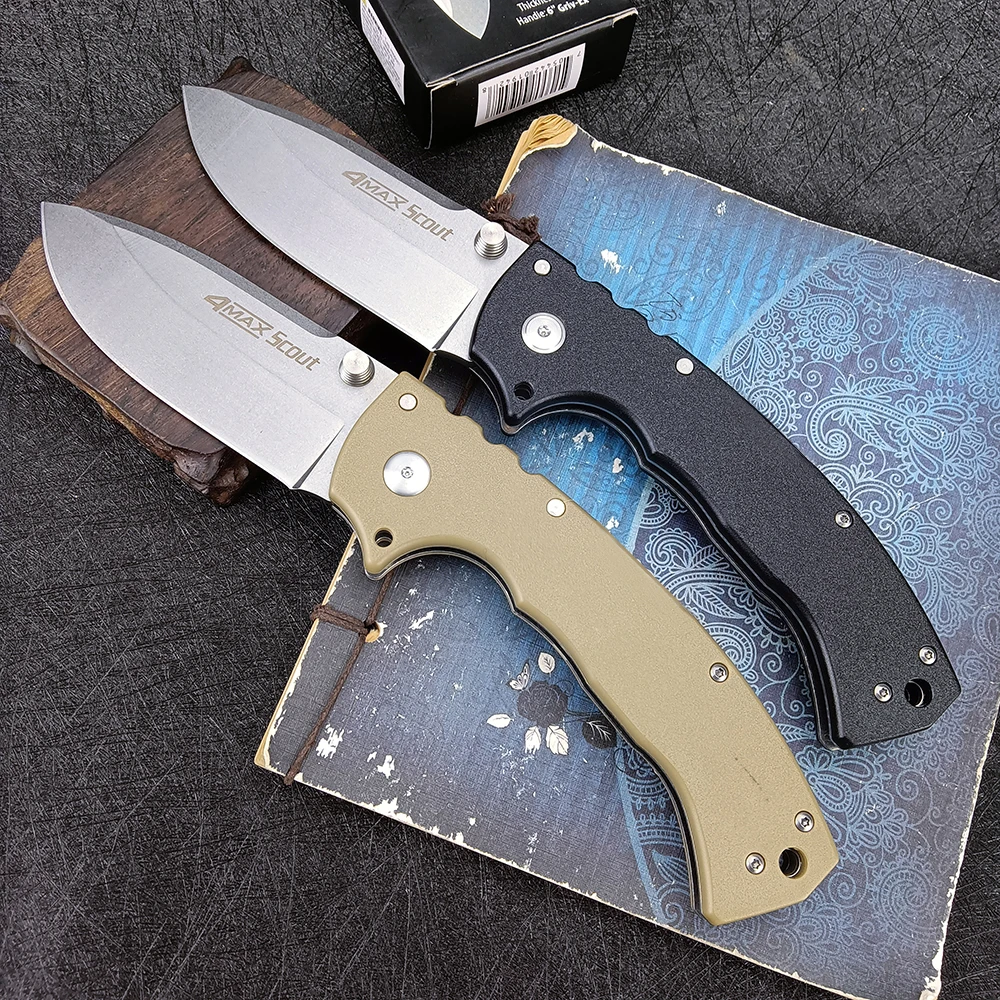 

Cold Steel 4-Max EDC Folding Blade Pocket Knife AUS-10A Steel Sharp Outdoor Camping Self-Defense Combat Hunt Knives Multi Tools