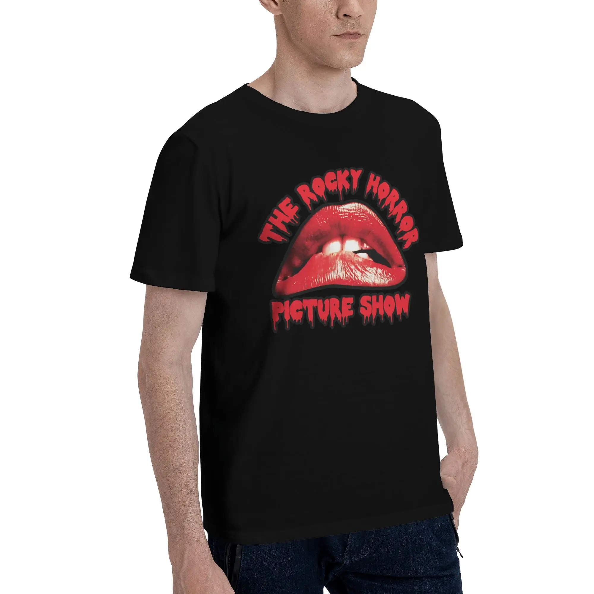 Фото Футболка ROCKY HORROR PICTURE SHOW, забавная футболка из 100% хлопка, футболки ROCKY HORROR PICTURE SHOW для мужчин №2