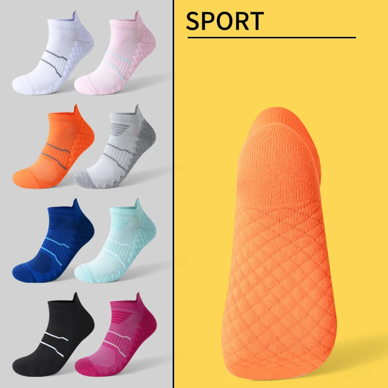Sports Socks Men's Sports Sock Sweat Absorbent Wear Resistant Terry Massage Bottom Outdoor Running Fitness Compression Sock Boat
