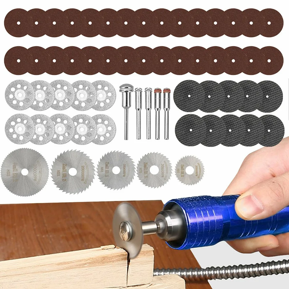 

60pcs Diamond Cutting Discs Wheel Blades Set HSS Circular Saw Blades Diamond Cutting Discs For Rotary Tool