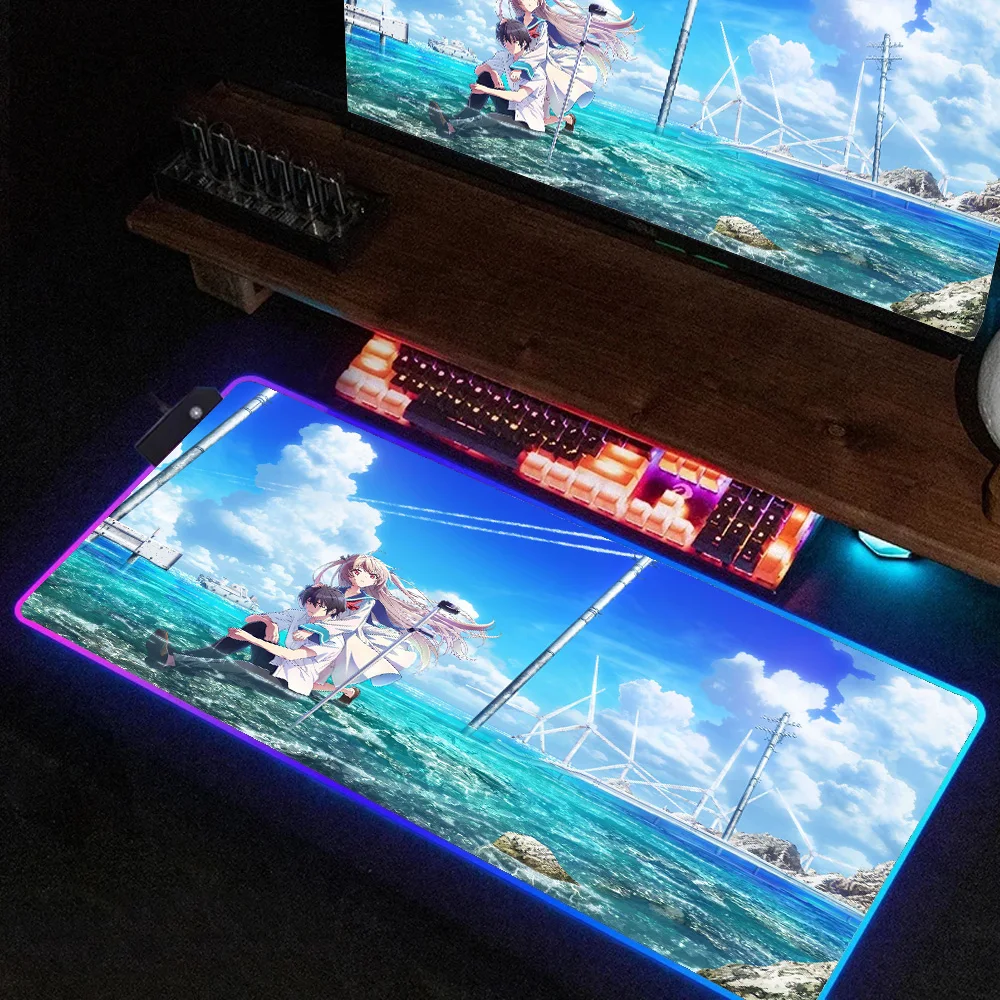 ATRI детали комиксов HD печать 1000x500x4 XXL коврик для мыши RGB мышь с подсветкой