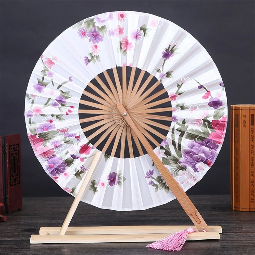 

Складной веер из бамбука, круглой формы