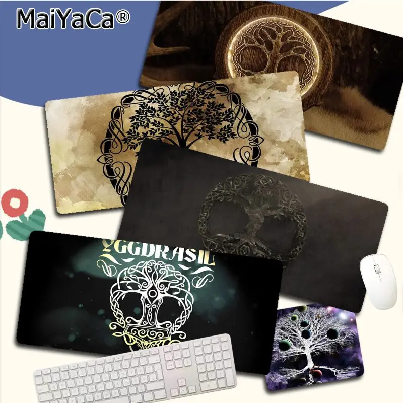 Классический игровой коврик для ноутбука с изображением дерева жизни викингов Valknut yggdracil