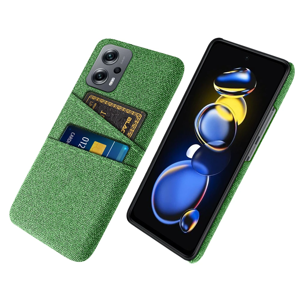 

Phone Case For POCO X4 GT POCO F4 GT Case Dual Card Fabric Cloth Luxury Business Cover For POCO X4 GT PokoX4 GT Coque Funda