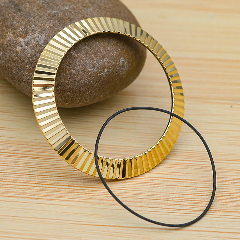 41mm*32mm Wavy Watch Case Steel Ring Plating Seiko Watch Bezel Fits Seiko SKX007 SKX009 SKX011 SRPD Arc Fashion Bezel Polished