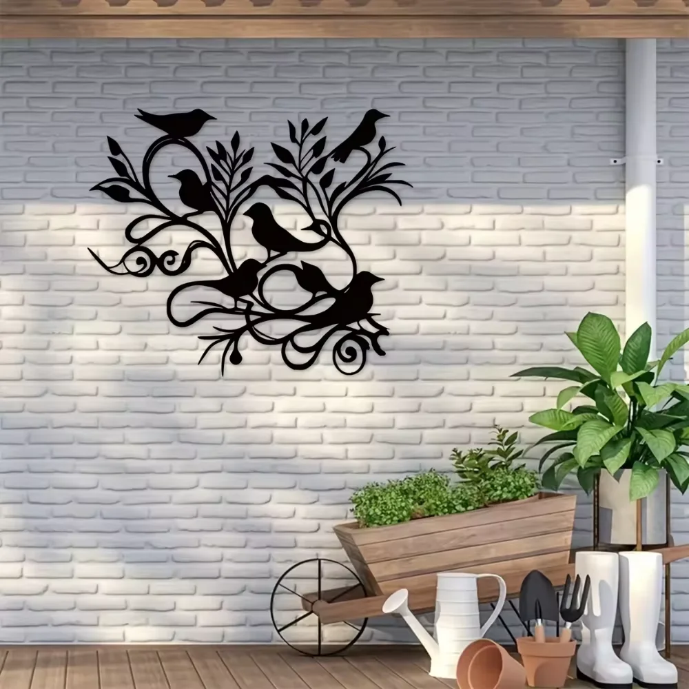 Ardent Arabesque Металлические Настенные Рисунки С Птицей На Ветке 1 Шт. Уникальная