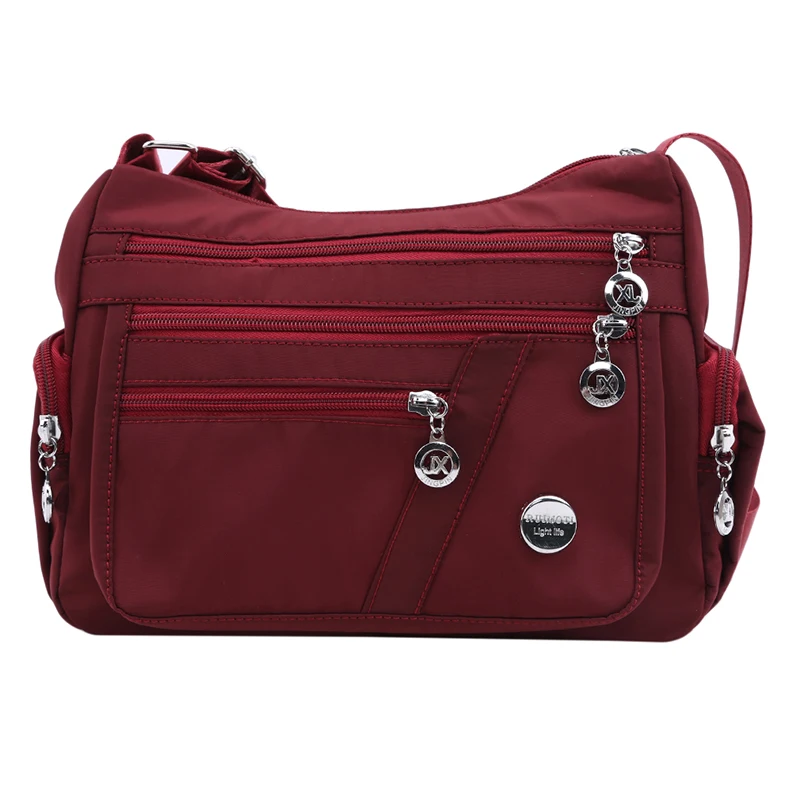 

Женские сумки через плечо, сумка-мессенджер с несколькими отделениями, нагрудная сумка, Повседневная сумка, водонепроницаемая нейлоновая сумка с одним плечевым ремнем