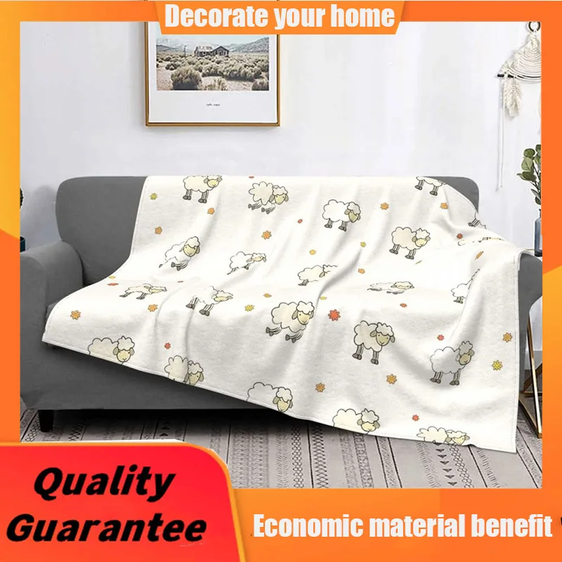 

Sheep Llama Blanket Fleece Printed Animal Cute Portable Warm Throw Blanket for Bed Outdoor Quilt throw blanket for sofa