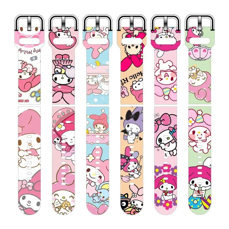 

Sanrio My Melody Kuromi Cinnamoroll Kawaii Strap Band for Honour Magic Dream 20 22 Mm Cute Cartoon Silicone Replacement Bracelet