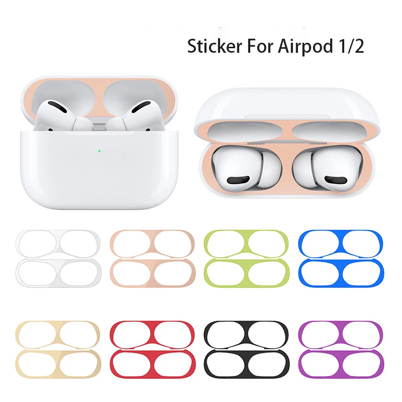 

Пыленепроницаемый и устойчивый к царапинам стикер для AirPods 1 2 стикер защита от пыли Защитная пленка для наушников для Apple AirPods 2 1 защитные нак...