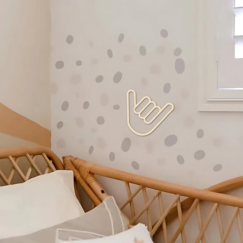 1 шт. деревянная наклейка на стену с жестом руки ручная вывеска жест многоразовая