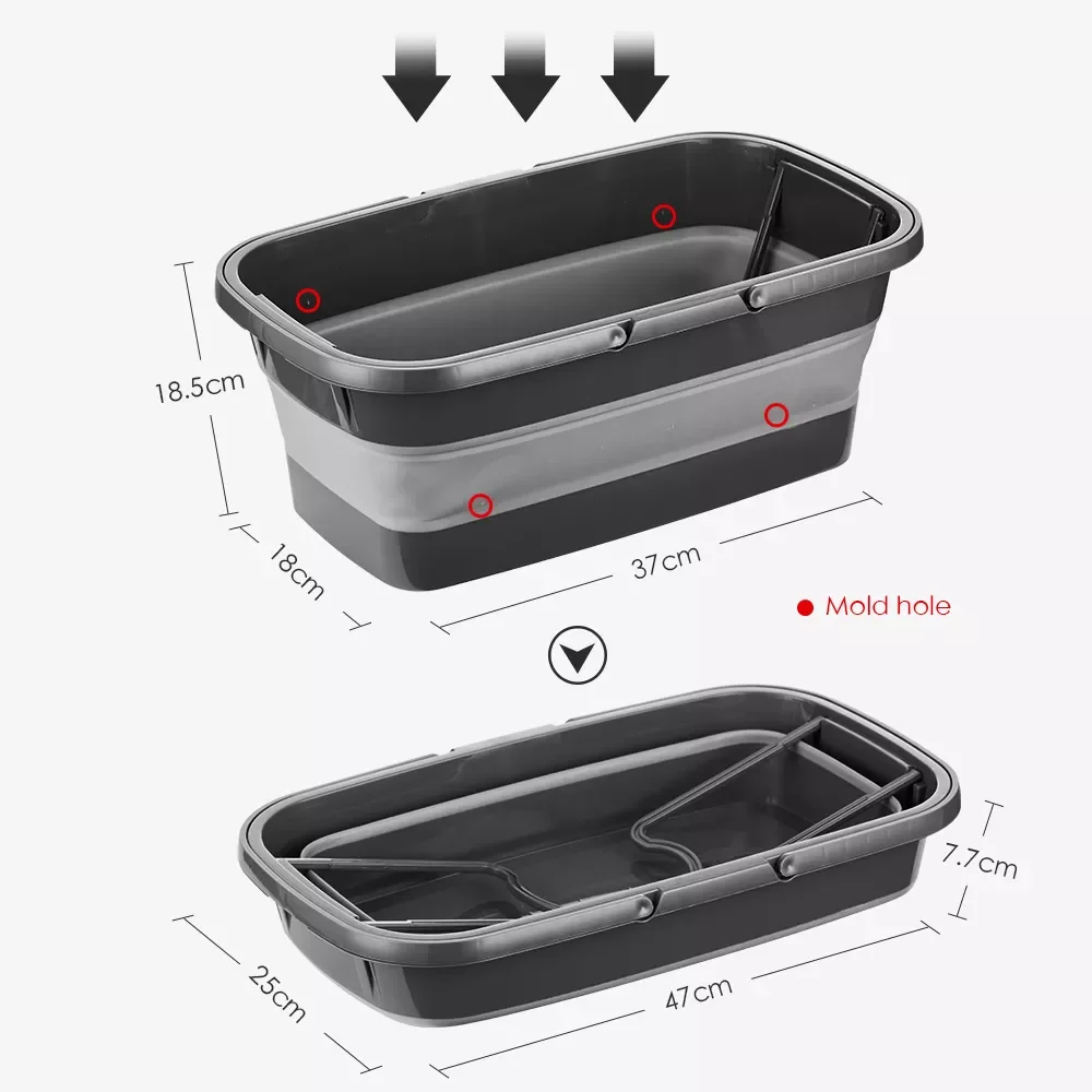 

2023 Portable Foldable Bucket Solid Basin Tourism Outdoor Clean Bucket Fishing Promotion Camping Car Wash Mop Folding Bucket Out