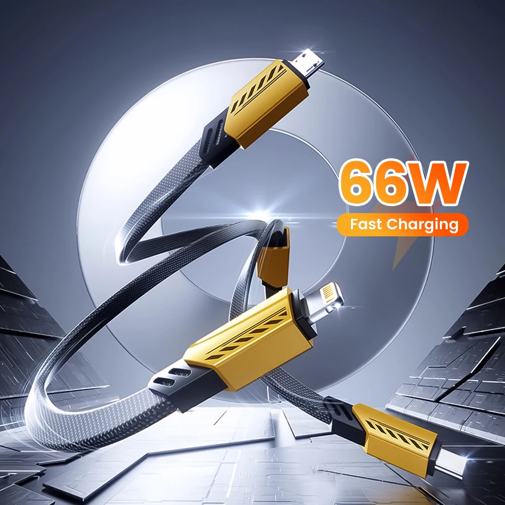 Кабель для быстрой зарядки и передачи данных 6 А 3 в 1