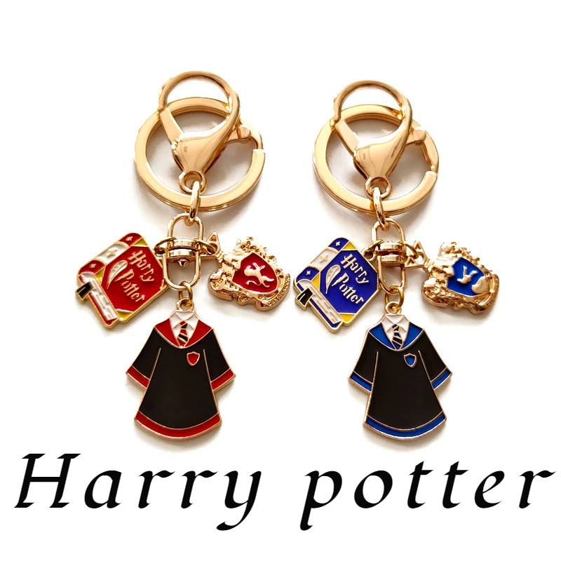

Harry Potter Keychain Cartoon Harry Magic Keychains Gryffindor Hogwarts House Logo Badge School Uniform Pendant Chain Gift